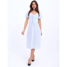 Ahes Shopping 5948 Elbise-Los Angeles Çizgili