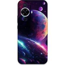 Huawei Nova 12S Uyumlu Uzay Desenli Telefon Kılıfı + Ekran Koruyucu - 5862
