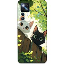 Xiaomi Mi 12T Pro Uyumlu Kedi Desenli Telefon Kılıfı + Ekran Koruyucu - 5785