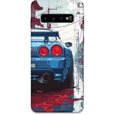 Galaxy S10 Plus Uyumlu Araba Desenli Telefon Kılıfı + Ekran Koruyucu - 5761