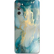 Galaxy S20 Uyumlu Mermer Desenli Telefon Kılıfı + Ekran Koruyucu - 5814