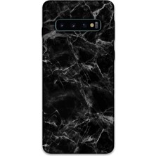 Galaxy S10 Plus Uyumlu Mermer Desenli Telefon Kılıfı + Ekran Koruyucu - 5815
