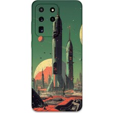 Galaxy S20 Ultra Uyumlu Uzay Desenli Telefon Kılıfı + Ekran Koruyucu - 5870