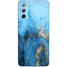 Galaxy S20 Uyumlu Mermer Desenli Telefon Kılıfı + Ekran Koruyucu - 5812