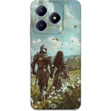 Realme Note 50 Uyumlu Retro Desenli Telefon Kılıfı + Ekran Koruyucu - 5843