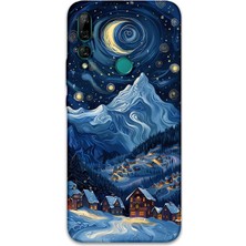 Huawei P Smart Z Uyumlu Uzay Desenli Telefon Kılıfı + Ekran Koruyucu - 5857