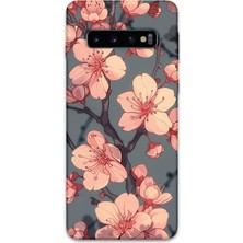 Galaxy S10 Plus Uyumlu Çiçek Desenli Telefon Kılıfı + Ekran Koruyucu - 5801