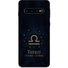 Galaxy S10 Plus Uyumlu Terazi Burcu Desenli Telefon Kılıfı + Ekran Koruyucu - 5774