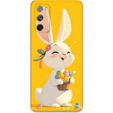 Galaxy S20 Uyumlu Tavşan Desenli Telefon Kılıfı + Ekran Koruyucu - 5807