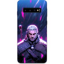 Galaxy S10 Plus Uyumlu Geralt Desenli Telefon Kılıfı + Ekran Koruyucu - 5826