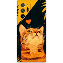 Galaxy Note 20 Ultra Uyumlu Kedi Desenli Telefon Kılıfı + Ekran Koruyucu - 5783