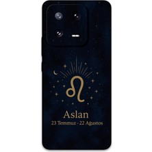 Xiaomi Mi 13 Pro Uyumlu Aslan Burcu Desenli Telefon Kılıfı + Ekran Koruyucu - 5772