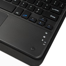 Uyumlu Joec Border Keyboard 8" Inç Universal Bluetooh Bağlantılı Standlı Klavyeli Tablet Kılıfı-Siyah