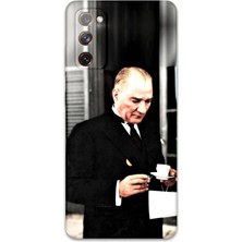 Galaxy S20 Uyumlu Atatürk Desenli Telefon Kılıfı + Ekran Koruyucu - 5850