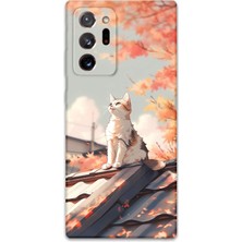 Galaxy Note 20 Ultra Uyumlu Kedi Desenli Telefon Kılıfı + Ekran Koruyucu - 5784