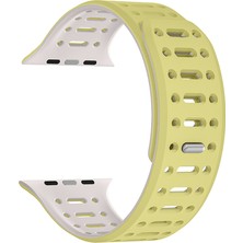 Watch 10 42MM Uyumlu Joec KRD-124 Silikon Kordon Strap Kayış-Sarı