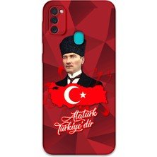 Galaxy M30S Uyumlu Araba Desenli Telefon Kılıfı + Ekran Koruyucu - 5762