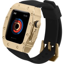​​​watch 44MM Uyumlu Krd-65 Kordon Joec - Siyah-Gold