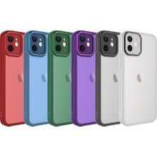 Apple iPhone 11 Kılıf Kamera Korumalı Transparan Joec Post Kapak-Derin Mor