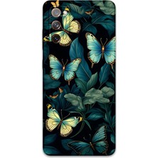 Galaxy S20 Fe Uyumlu Kelebek Desenli Telefon Kılıfı + Ekran Koruyucu - 5791