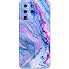 Galaxy S20 Ultra Uyumlu Mermer Desenli Telefon Kılıfı + Ekran Koruyucu - 5816