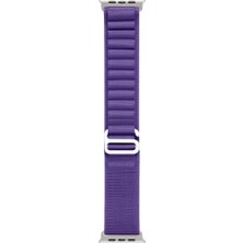 Watch 10 46MM Uyumlu Joec Krd-74 Hasır Kordon-Mor