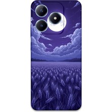 Realme Note 50 Uyumlu Çiçek Desenli Telefon Kılıfı + Ekran Koruyucu - 5797