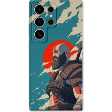 Galaxy S22 Ultra Uyumlu Kratos Desenli Telefon Kılıfı + Ekran Koruyucu - 5824