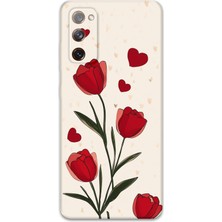 Galaxy S20 Fe Uyumlu Çiçek Desenli Telefon Kılıfı + Ekran Koruyucu - 5789