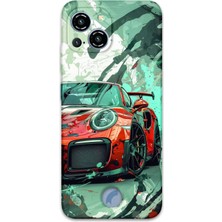 Reeder S23 Pro Max Uyumlu Araba Desenli Telefon Kılıfı + Ekran Koruyucu - 5765