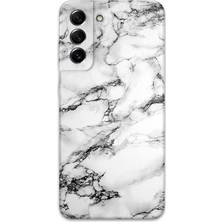 Galaxy S21 Fe Uyumlu Mermer Desenli Telefon Kılıfı + Ekran Koruyucu - 5817