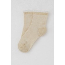 Katamino Kız Çocuk Soket Çorap Basic 1-6 Yaş, Krem