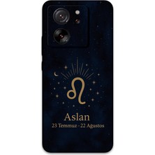 Xiaomi Mi 13T Uyumlu Aslan Burcu Desenli Telefon Kılıfı + Ekran Koruyucu - 5772