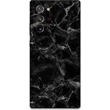 Galaxy Note 20 Ultra Uyumlu Mermer Desenli Telefon Kılıfı + Ekran Koruyucu - 5815