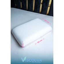 Viscolux Oval Sabun Ortopedik Visco Yastık - %100 Visco Boyun Düzleşmesi Önleyici 60X40X15 Pembe
