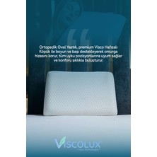 Viscolux Oval Sabun Ortopedik Visco Yastık - %100 Visco Boyun Düzleşmesi Önleyici 60X40X15 Pembe