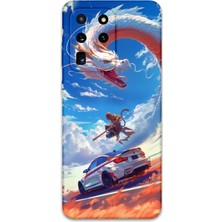Galaxy S20 Ultra Uyumlu Araba Desenli Telefon Kılıfı + Ekran Koruyucu - 5764