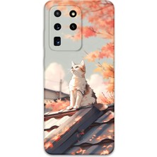 Galaxy S20 Ultra Uyumlu Kedi Desenli Telefon Kılıfı + Ekran Koruyucu - 5784