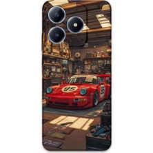 Realme Note 50 Uyumlu Araba Desenli Telefon Kılıfı + Ekran Koruyucu - 5759