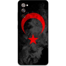 Galaxy S20 Fe Uyumlu Türk Bayrağı Desenli Telefon Kılıfı + Ekran Koruyucu - 5852