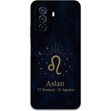Huawei Nova Y70 Uyumlu Aslan Burcu Desenli Telefon Kılıfı + Ekran Koruyucu - 5772
