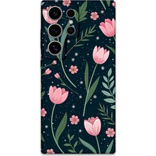 Galaxy S22 Ultra Uyumlu Çiçek Desenli Telefon Kılıfı + Ekran Koruyucu - 5788