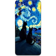 Galaxy Note 20 Uyumlu Kedi Desenli Telefon Kılıfı + Ekran Koruyucu - 5782