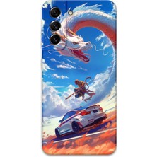 Galaxy S22 Plus Uyumlu Araba Desenli Telefon Kılıfı + Ekran Koruyucu - 5764