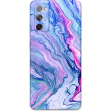 Galaxy S20 Fe Uyumlu Mermer Desenli Telefon Kılıfı + Ekran Koruyucu - 5816
