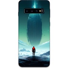 Galaxy S10 Plus Uyumlu Uzay Desenli Telefon Kılıfı + Ekran Koruyucu - 5864