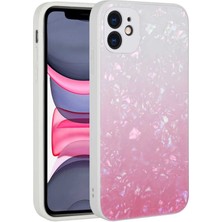 iPhone 11 Uyumlu Renk Geçişli Mermer Desenli Sert Silikon Joec Granit Kapak-No1