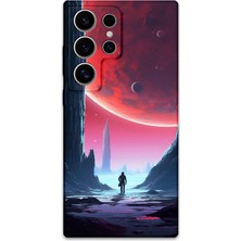 Galaxy S22 Ultra Uyumlu Uzay Desenli Telefon Kılıfı + Ekran Koruyucu - 5860