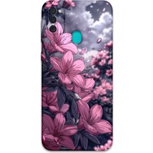 Galaxy M30S Uyumlu Mermer Desenli Telefon Kılıfı + Ekran Koruyucu - 5817