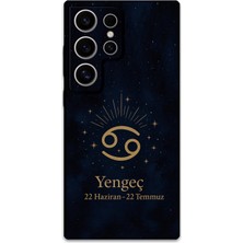 Galaxy S23 Ultra Uyumlu Yengeç Burcu Desenli Telefon Kılıfı + Ekran Koruyucu - 5771